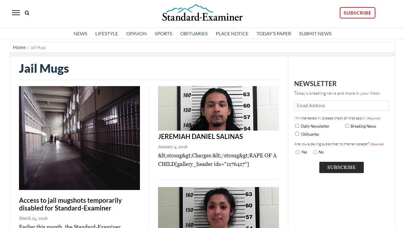 Jail Mugs | News, Sports, Jobs - Standard-Examiner